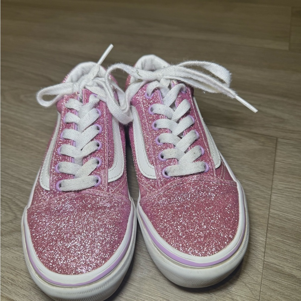 Vans Kids Sparkly Pink Sneakers